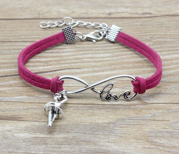minimalist friends friendship gift infinity love ballet dancer charm suede leather adjustable bracelets women girl jewelry8982773, Golden;silver
minimalist friends friendship gift infinity love ballet dancer charm suede leather adjustable bracelets women girl jewelry8982773, Golden;silver