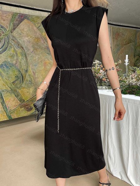23ss summer dresses women dress womens designer clothing brooch trim with waist chain waist slimming mid-length split dress womens clothing, Black;gray
23ss summer dresses women dress womens designer clothing brooch trim with waist chain waist slimming mid-length split dress womens clothing, Black;gray