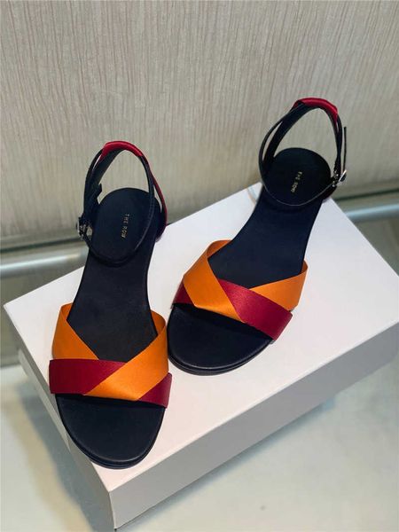 the row the * row french silk ankle strap sandals color silk strap fashion casual flat bottom muller shoes, Black
the row the * row french silk ankle strap sandals color silk strap fashion casual flat bottom muller shoes, Black