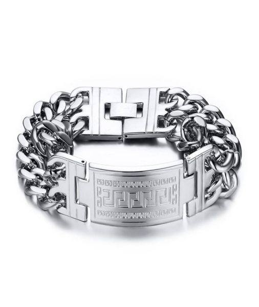 men039s greece key id tag bracelet for men stainless steel male double cuba chain bangles bileklik hiphop jewelry bold and chun7475354, White
men039s greece key id tag bracelet for men stainless steel male double cuba chain bangles bileklik hiphop jewelry bold and chun7475354, White