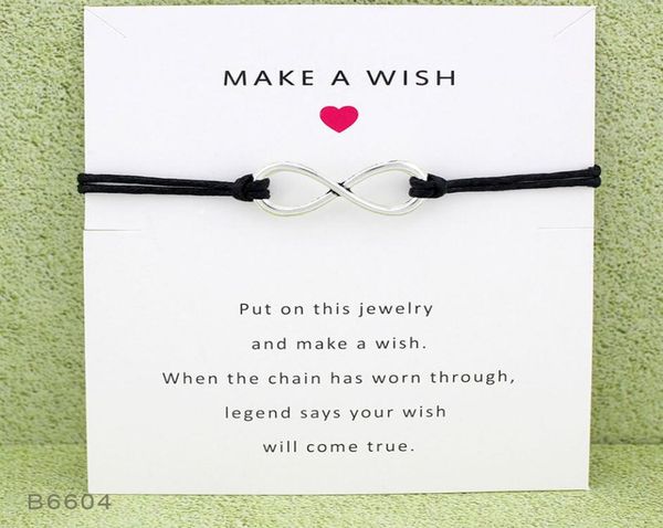 new infinity wish wrap bracelets with gift card women make a wish charm wax rope wristband for men fashion jewelry gift3755930, Golden;silver
new infinity wish wrap bracelets with gift card women make a wish charm wax rope wristband for men fashion jewelry gift3755930, Golden;silver