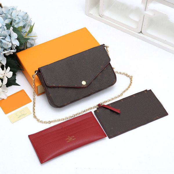 designer shoulder bag felicie pochette women chain wallet leather handbag brown flower messenger bag card holder lady small bags luxury purs
designer shoulder bag felicie pochette women chain wallet leather handbag brown flower messenger bag card holder lady small bags luxury purs