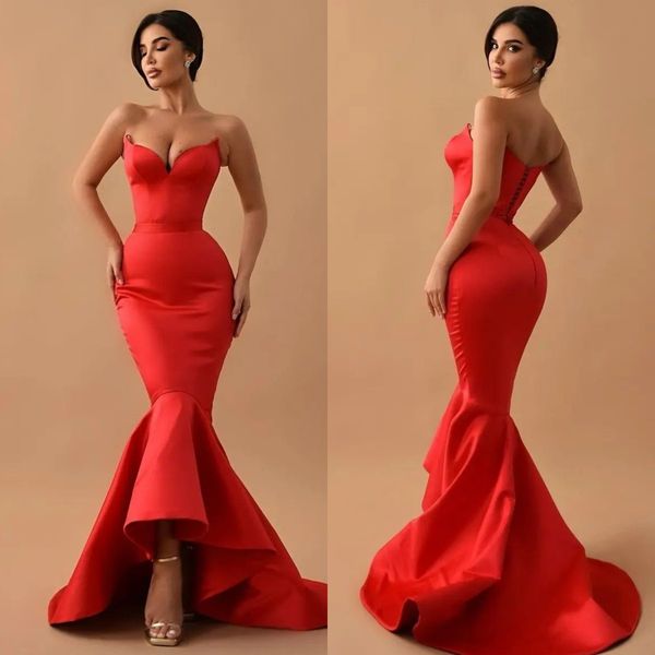 fashion red mermaid prom dresses sweetheart evening gowns lace up back ruffles formal red carpet long special occasion party dress, Black
fashion red mermaid prom dresses sweetheart evening gowns lace up back ruffles formal red carpet long special occasion party dress, Black