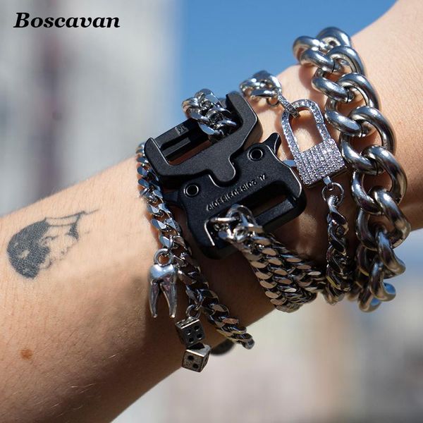bangle stainless steel chain bracelet cuff punk gothic black tactical clip chains metal handcuff bracelets
bangle stainless steel chain bracelet cuff punk gothic black tactical clip chains metal handcuff bracelets