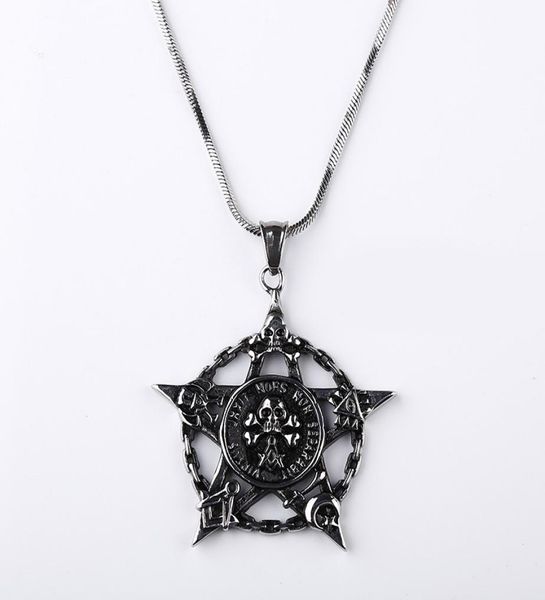 2018 punk titanium pendants cool pentagram skull pendant necklace for men gothic style hexagram necklace jewelry d719l3451180, Silver
2018 punk titanium pendants cool pentagram skull pendant necklace for men gothic style hexagram necklace jewelry d719l3451180, Silver