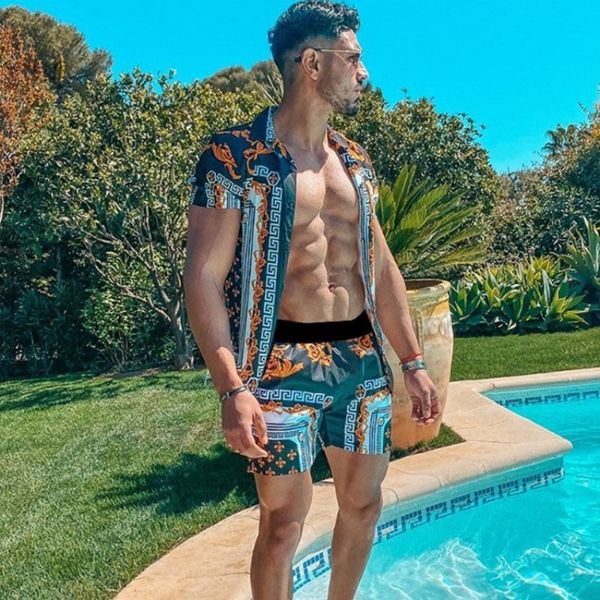 men's tracksuits 2023 printed set casual streetwear button down short sleeve shirtbeach shorts suit hawaiian summer twopiece 230625, Gray
men's tracksuits 2023 printed set casual streetwear button down short sleeve shirtbeach shorts suit hawaiian summer twopiece 230625, Gray