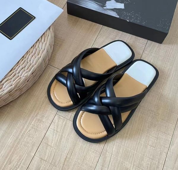 slippers women summer casual flat slippers solid color designer slippers with cross upper women luxury leather waterproof outdoor beach slip, Black
slippers women summer casual flat slippers solid color designer slippers with cross upper women luxury leather waterproof outdoor beach slip, Black