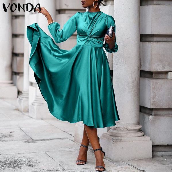 dresses vonda women satin dress autumn long lantern sleeve elegant ladies party sundress pleated casual alined solid midi vestidos robe, Black;gray
dresses vonda women satin dress autumn long lantern sleeve elegant ladies party sundress pleated casual alined solid midi vestidos robe, Black;gray