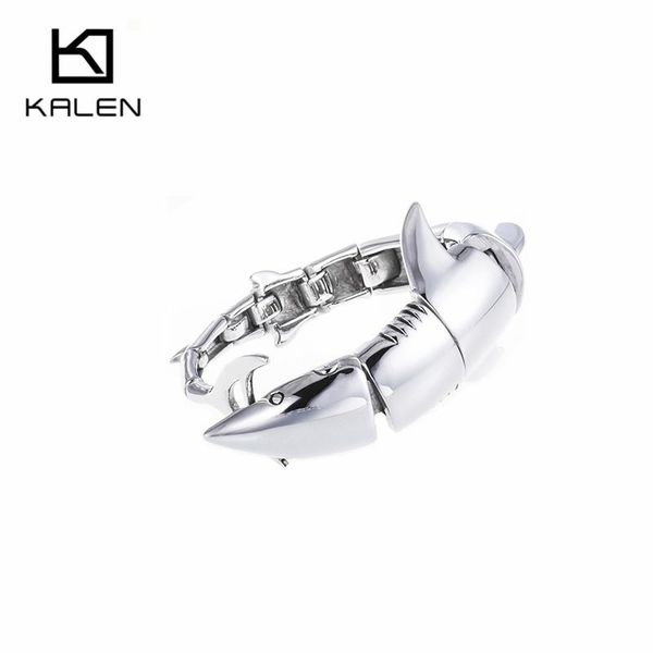 bangle kalen men's unique shark bracelets stainless steel high polished animal shark fish pattern bracelet wrap bangle male wholesale, Black
bangle kalen men's unique shark bracelets stainless steel high polished animal shark fish pattern bracelet wrap bangle male wholesale, Black