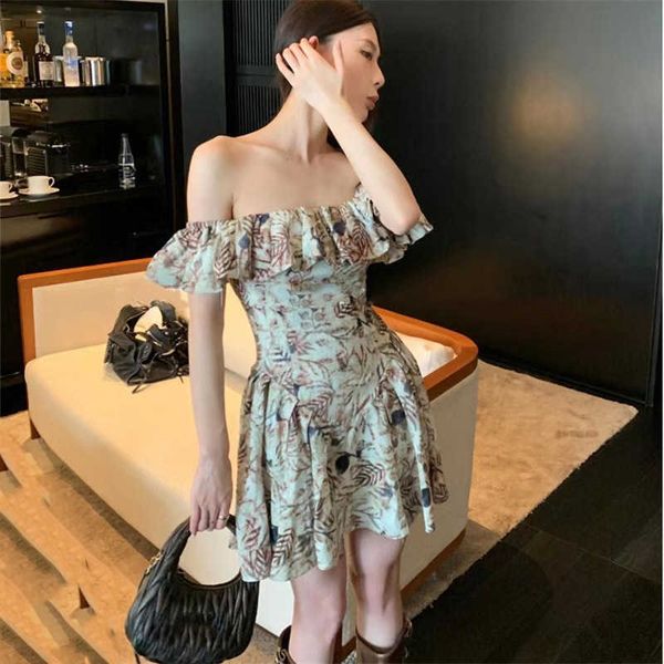 summer slim short dresses fashion designers skirts french one shoulder slim retro floral dress daily casual womens designer clothing, Black;gray
summer slim short dresses fashion designers skirts french one shoulder slim retro floral dress daily casual womens designer clothing, Black;gray