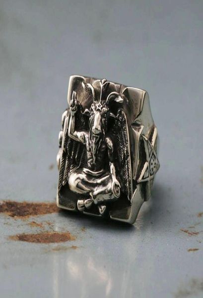 gothic baphomet ring stainless steel ring seal of satan pentagram sigil illuminati rings jewelry gifts for him2034140, Silver
gothic baphomet ring stainless steel ring seal of satan pentagram sigil illuminati rings jewelry gifts for him2034140, Silver