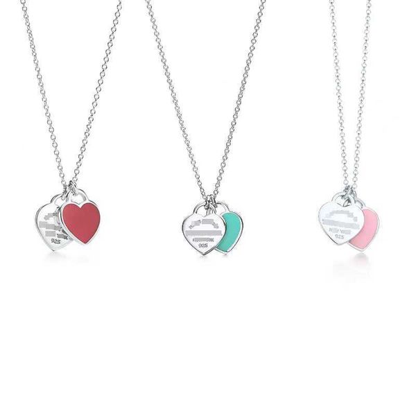 luxury simple tiffay s925 sterling silver heart brand double drip glue enamel necklace love pendant sweater chain, Black
luxury simple tiffay s925 sterling silver heart brand double drip glue enamel necklace love pendant sweater chain, Black