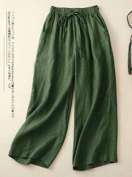 men's shorts cotton linen wide leg pant elastic waist white women's trousers vintage casual loose drawstring summer pants 230625, White;black
men's shorts cotton linen wide leg pant elastic waist white women's trousers vintage casual loose drawstring summer pants 230625, White;black