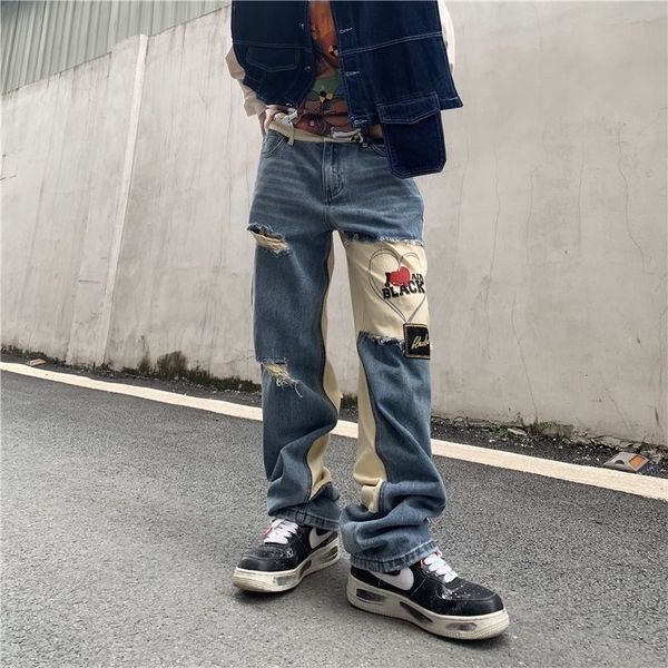 men's jeans hip hop broken holes design for men y2k casual baggy irregular fashion pants high street versatile 230625, Blue
men's jeans hip hop broken holes design for men y2k casual baggy irregular fashion pants high street versatile 230625, Blue