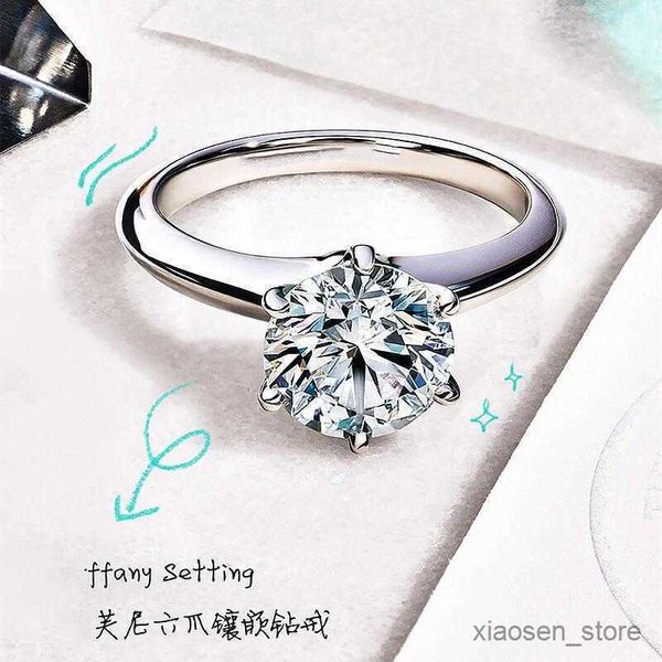 wedding rings rings original designer tiffay's classic six diamond ring 925 sterling mosang women's gift wedding with r230626, Slivery;golden
wedding rings rings original designer tiffay's classic six diamond ring 925 sterling mosang women's gift wedding with r230626, Slivery;golden