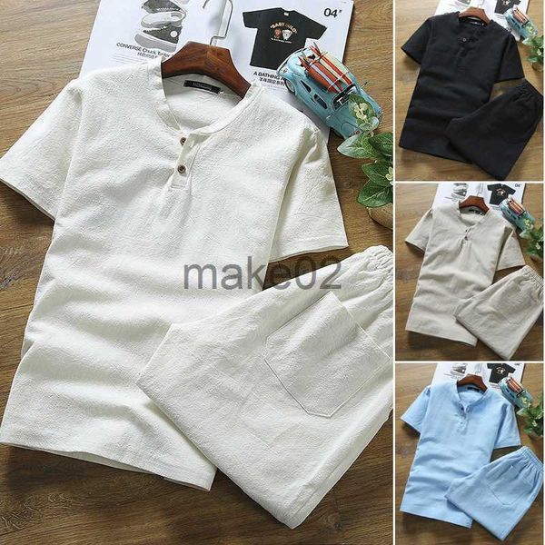 men's casual shirts linen shortsleeved tshirt shorts 2pcs men cotton linen causal suit for male summer spring autumn x0626, White;black
men's casual shirts linen shortsleeved tshirt shorts 2pcs men cotton linen causal suit for male summer spring autumn x0626, White;black