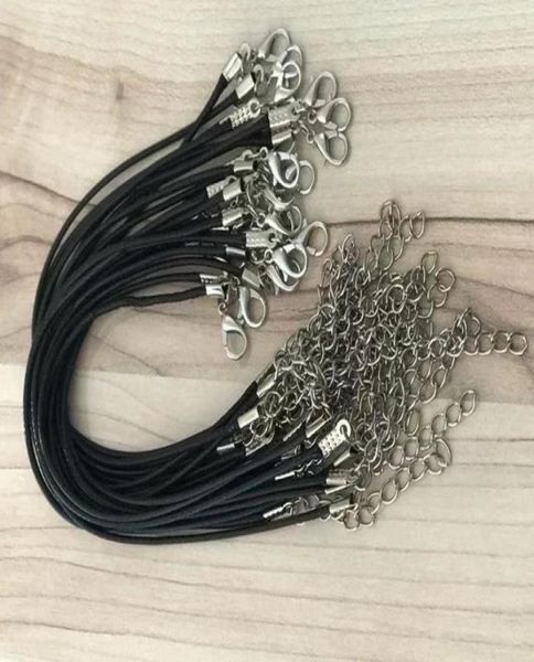 epack200pcs 1.5mm black wax leather bracelets beading cord string rope wire 18cm+5cm extender chain lobster clasp diy3494113, White;red
epack200pcs 1.5mm black wax leather bracelets beading cord string rope wire 18cm+5cm extender chain lobster clasp diy3494113, White;red