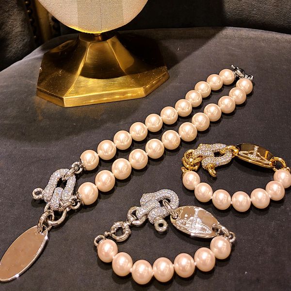 luxury fashion pearl necklace pendant designer jewelry bracelet necklace set saturn necklace retro style122, Silver
luxury fashion pearl necklace pendant designer jewelry bracelet necklace set saturn necklace retro style122, Silver