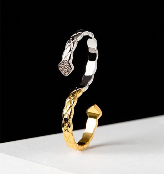 cluster rings sell stainless steel s shape siamese open knuckle ring silver gold contrast style fashion jewelry2121719, Golden;silver