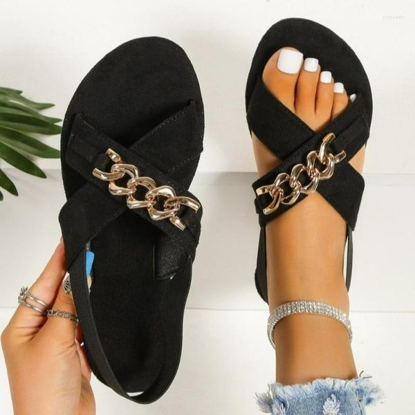 sandals women's summer fashion casual wedge open toe roman cross lace metal decoration platform flip flops mujer, Black
sandals women's summer fashion casual wedge open toe roman cross lace metal decoration platform flip flops mujer, Black