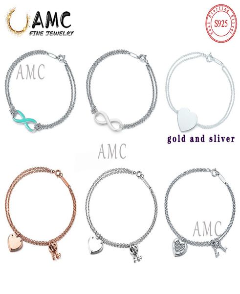 gift box amc925 sterling silver double chain love bracelet limited symbol loves key bracelet jewelry classic fashion 6314587, Golden;silver
gift box amc925 sterling silver double chain love bracelet limited symbol loves key bracelet jewelry classic fashion 6314587, Golden;silver