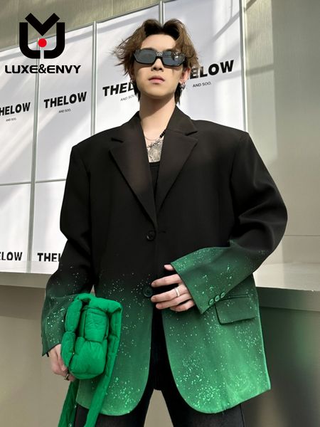 men's suits blazers luxe niche silhouette padded shoulder spray painted suit street original design coat spring autumn 2023 230625, White;black
men's suits blazers luxe niche silhouette padded shoulder spray painted suit street original design coat spring autumn 2023 230625, White;black