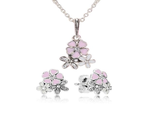 authentic 925 sterling silver pink enamel flower pendant necklace earring set with box for jewelry womens earrings2088451
authentic 925 sterling silver pink enamel flower pendant necklace earring set with box for jewelry womens earrings2088451
