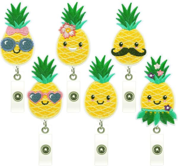 pineapple badge reel embroidered brooches retractable pull id lanyard card holder key ring pins fruit clips4487353, Gray
pineapple badge reel embroidered brooches retractable pull id lanyard card holder key ring pins fruit clips4487353, Gray