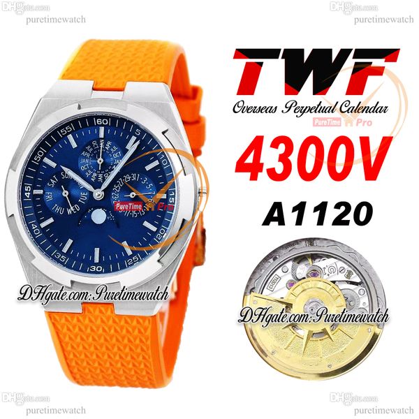 twf overseas perpetual calendar moonphase 4300v a1120 automatic mens watch steel case blue dial orange rubber super version reloj hombre edi, Slivery;brown
twf overseas perpetual calendar moonphase 4300v a1120 automatic mens watch steel case blue dial orange rubber super version reloj hombre edi, Slivery;brown