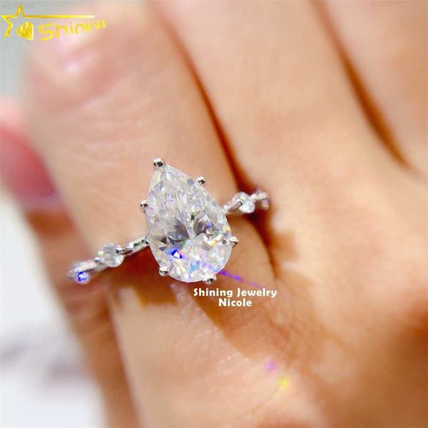 luxury popular bling new design pear cut 4ct moissanite real 18k gold diamond engagement ring, Silver
luxury popular bling new design pear cut 4ct moissanite real 18k gold diamond engagement ring, Silver