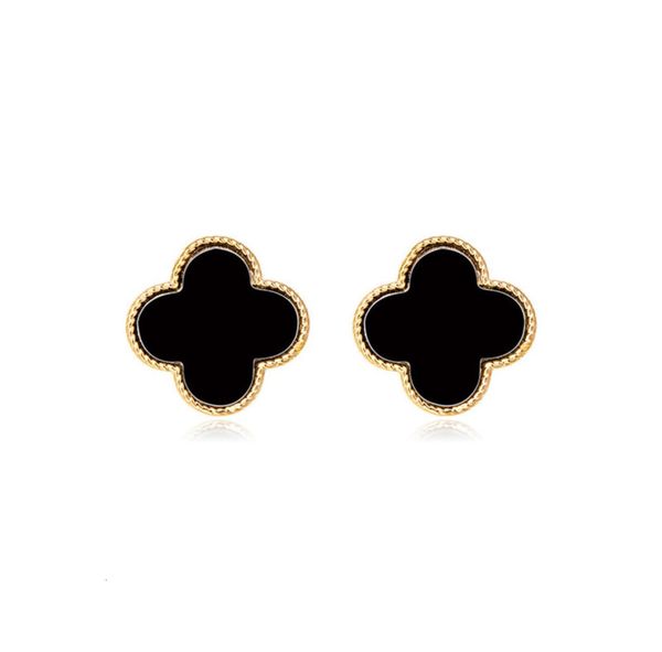 925 silver needle love korean personalized clover earrings women039s fashion simple five pointed star small earrings trend4121566, Black
925 silver needle love korean personalized clover earrings women039s fashion simple five pointed star small earrings trend4121566, Black