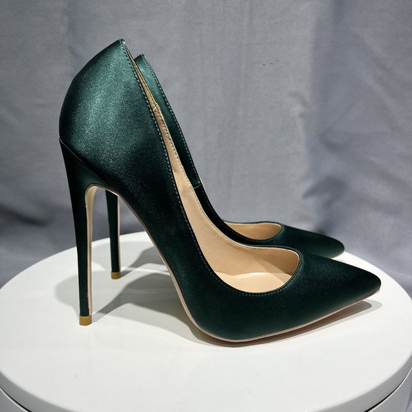 dark green satin high heels women pumps party dress shoes nightclubs slip on 10cm high heels female shoes size 33-45, Black
dark green satin high heels women pumps party dress shoes nightclubs slip on 10cm high heels female shoes size 33-45, Black
