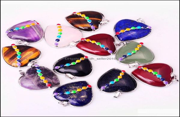 pendant necklaces jewelry 7 crystal heart shaped natural stone pendants healing chakra reiki love charm bk for jewelry making am5611894, Silver
pendant necklaces jewelry 7 crystal heart shaped natural stone pendants healing chakra reiki love charm bk for jewelry making am5611894, Silver