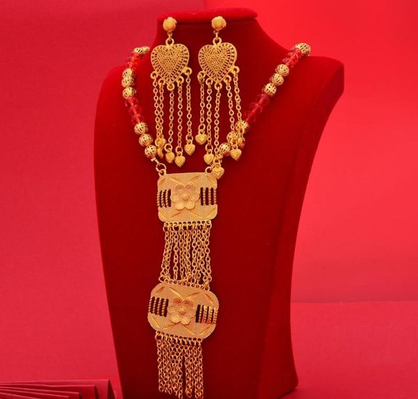 earrings necklace 24k gold plated luxury dubai jewelry sets african wedding gifts bridal jewellery set for women4188838, Silver
earrings necklace 24k gold plated luxury dubai jewelry sets african wedding gifts bridal jewellery set for women4188838, Silver