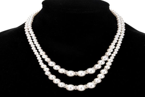 chic double layer fake pearl beads necklaces bride bridesmaids beaded chains necklace for women fashion wedding jewelr4843000, Silver
chic double layer fake pearl beads necklaces bride bridesmaids beaded chains necklace for women fashion wedding jewelr4843000, Silver