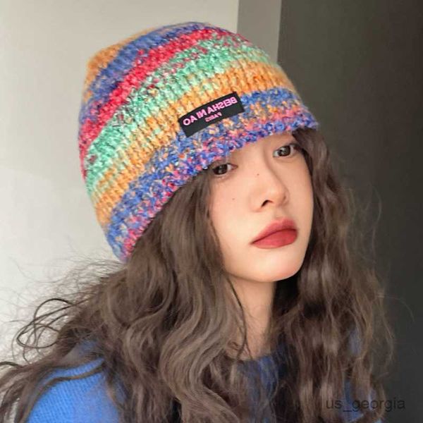 caps new women retro design sense hand hook cap winter gradient colour knitted cap men colour outdoor warm beanie hat r230627, Blue;gray
caps new women retro design sense hand hook cap winter gradient colour knitted cap men colour outdoor warm beanie hat r230627, Blue;gray