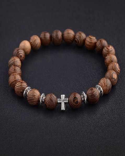 men natural wood beads cross bracelets prayer bead bracelet women wooden jewelry 20204321196, Black
men natural wood beads cross bracelets prayer bead bracelet women wooden jewelry 20204321196, Black