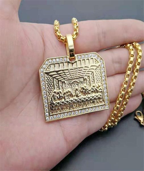 hip hop iced out bling the last supper pendant necklace for men gold color stainless steel necklaces male religious jewelry n744128283, Silver
hip hop iced out bling the last supper pendant necklace for men gold color stainless steel necklaces male religious jewelry n744128283, Silver