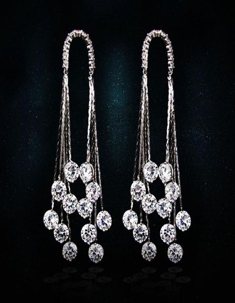 vecalon fashion tassels line dangle earring 5a zircon cz 925 silver engagement wedding drop earring for women bridal jewelry5166301, Golden;silver
vecalon fashion tassels line dangle earring 5a zircon cz 925 silver engagement wedding drop earring for women bridal jewelry5166301, Golden;silver