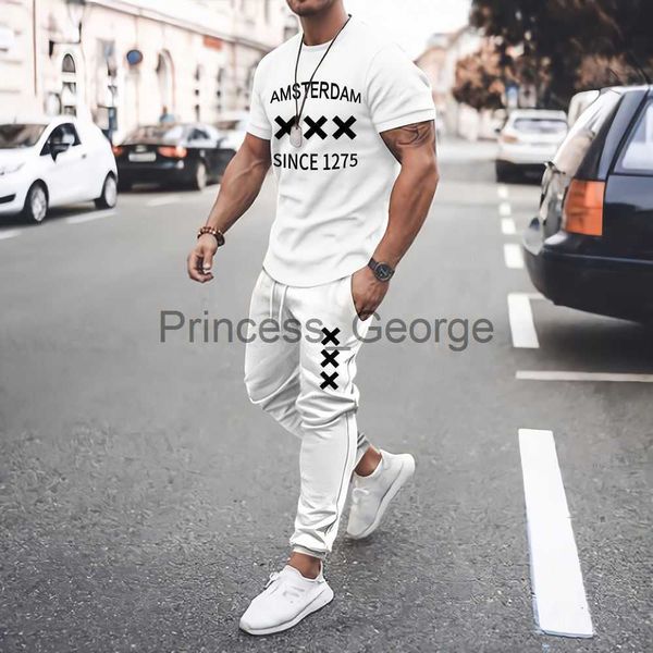 men's tracksuits amsterdam summer t shirttrousers tracksuits man shortsleeve pants set casual shirt round neck loose sports suit black, Gray
men's tracksuits amsterdam summer t shirttrousers tracksuits man shortsleeve pants set casual shirt round neck loose sports suit black, Gray