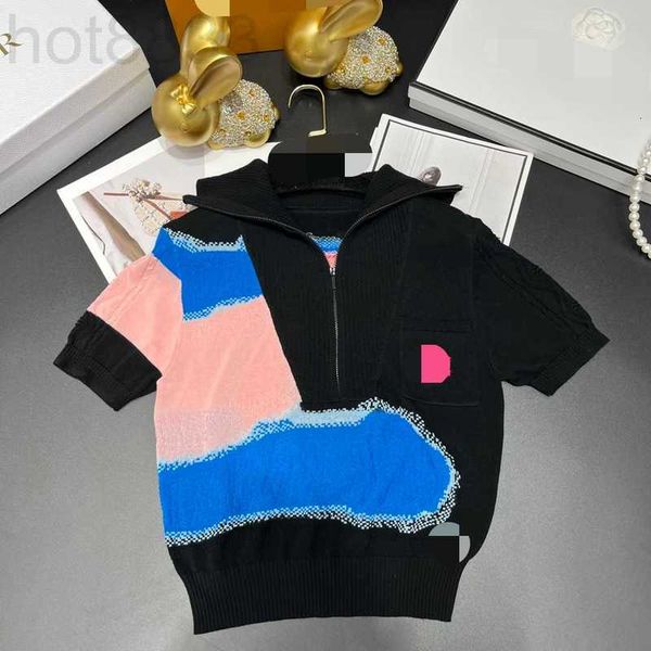women's sweaters designer 2023 spring brand same style sweater short sleeve lapel neck pullover fashion womens clothes a0lx, White;black
women's sweaters designer 2023 spring brand same style sweater short sleeve lapel neck pullover fashion womens clothes a0lx, White;black