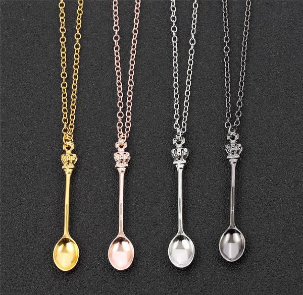 charm tiny tea spoon shape pendant necklace with crown for women 4 colors creative mini long link jewelry spoon necklace7334810, Silver
charm tiny tea spoon shape pendant necklace with crown for women 4 colors creative mini long link jewelry spoon necklace7334810, Silver