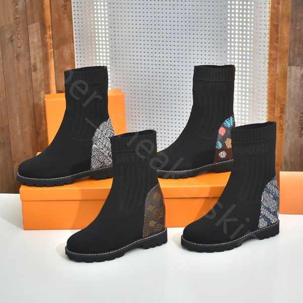 women knitted boots internal elevation socks boots fashion knitted elastic boot designer flat shoes size 35-42 with box, Black
women knitted boots internal elevation socks boots fashion knitted elastic boot designer flat shoes size 35-42 with box, Black