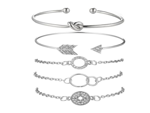 5pcs round diamond knotted arrow open geometry chain bracelet adjustable cuff bracelet open line stackable surround bracelet set f6378015, Golden;silver
5pcs round diamond knotted arrow open geometry chain bracelet adjustable cuff bracelet open line stackable surround bracelet set f6378015, Golden;silver