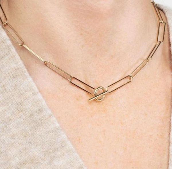 chains 18k gold plated simple paper pin link ot necklace lock choker for women stainless steel jewelry9059387, Silver
chains 18k gold plated simple paper pin link ot necklace lock choker for women stainless steel jewelry9059387, Silver