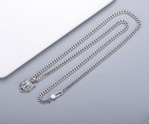 europe america retro men lady women cupronickel silver plated long chain necklace with engraved g initials tiger head pen3519405
europe america retro men lady women cupronickel silver plated long chain necklace with engraved g initials tiger head pen3519405