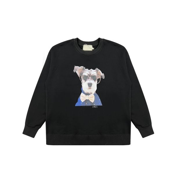 designer version hoodie handmade gu autumn and winter new glasses dog men's and women's same round neck sweater, Black
designer version hoodie handmade gu autumn and winter new glasses dog men's and women's same round neck sweater, Black