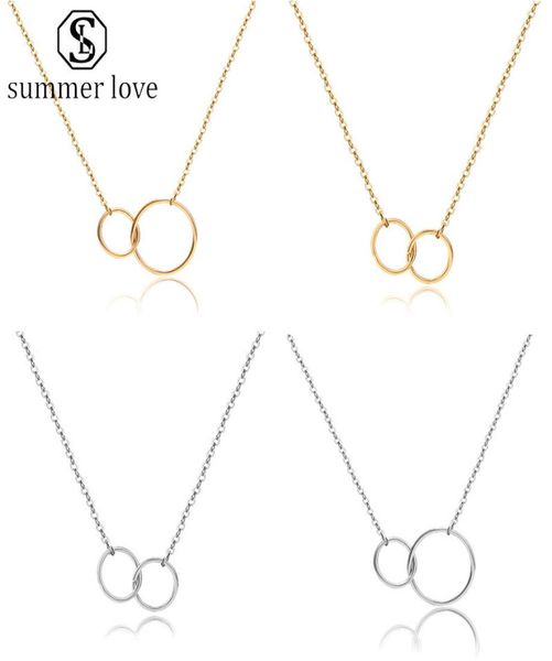 new arrival double circle pendant necklace choker steel gold two interlocking circles trendy couple friendship necklaces for 6517658, Silver
new arrival double circle pendant necklace choker steel gold two interlocking circles trendy couple friendship necklaces for 6517658, Silver