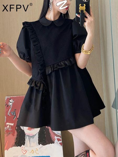 dresses xfpv 2023 new spring summer fashion solid color bubble sleeve temperament small women's dress, Black;gray
dresses xfpv 2023 new spring summer fashion solid color bubble sleeve temperament small women's dress, Black;gray