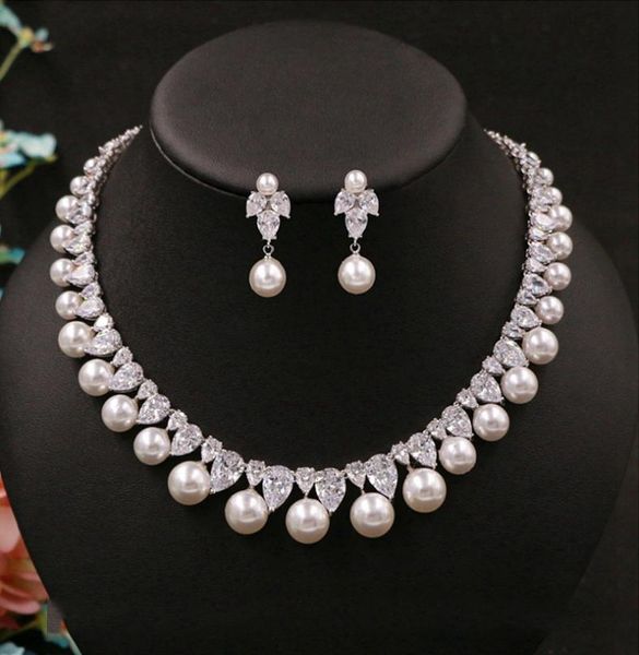 cubic zirconia round pearl drill noble delicate bridal necklace pendant stud earrings jewelry wedding accessories for women6518986, White
cubic zirconia round pearl drill noble delicate bridal necklace pendant stud earrings jewelry wedding accessories for women6518986, White